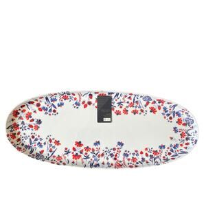 RACHEL ROY Patriotic Floral Melamine Serving Platter 19" Red|White|Blue NEW